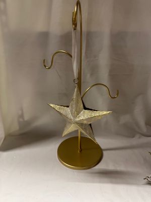 Iron Hanging Star Whitewash Sm