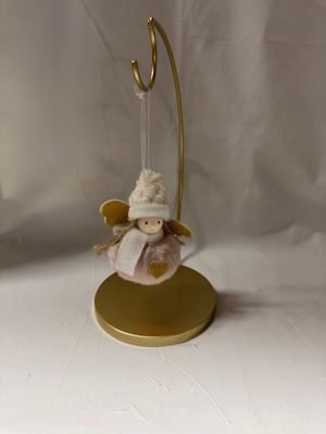 Fuzzy Angel Ornament Pink