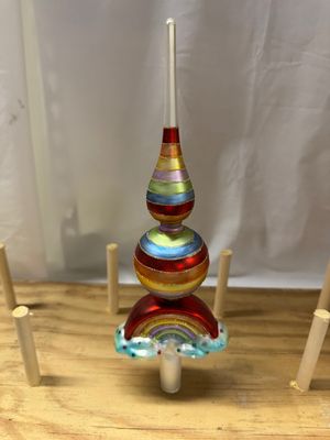 Glass Tree Topper - Rainbow