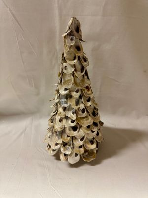 Oyster Shell Tree - 5&quot; Round x 10&quot; Tall