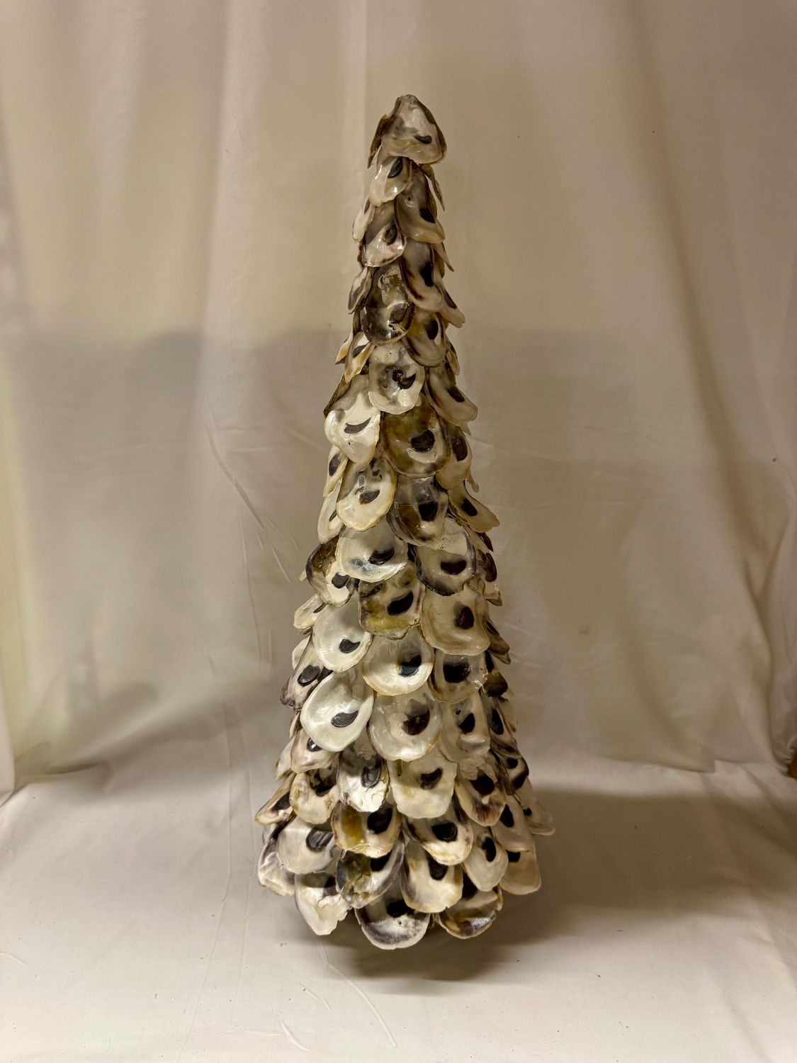 Oyster Shell Tree - 7&quot; Round x 22&quot; Tall