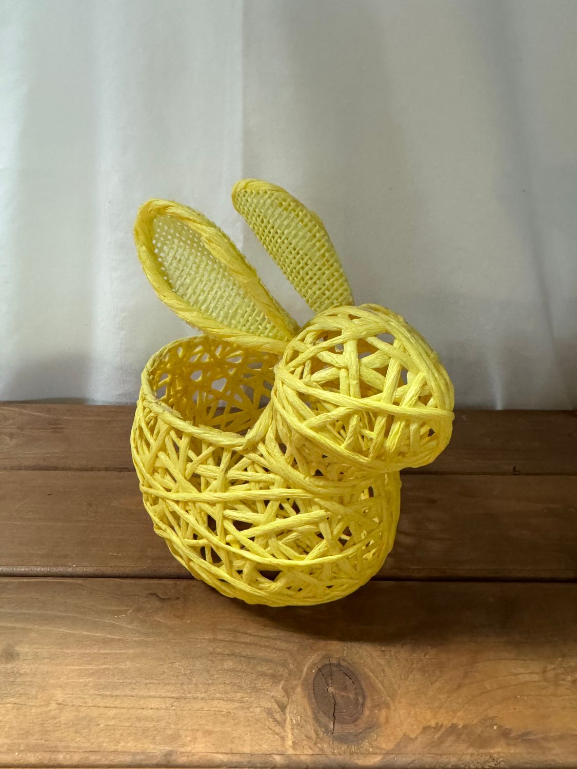 Bunny Basket Lg Yellow