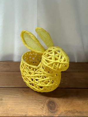 Bunny Basket Lg Yellow