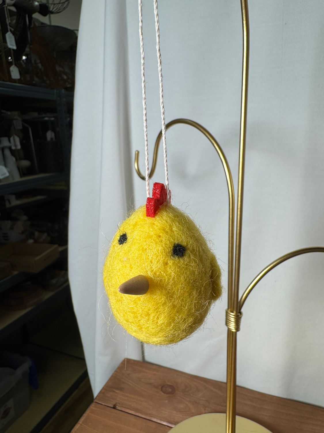 Felt Egg Ornament - Yellow Felt Egg Ornament - Yellow