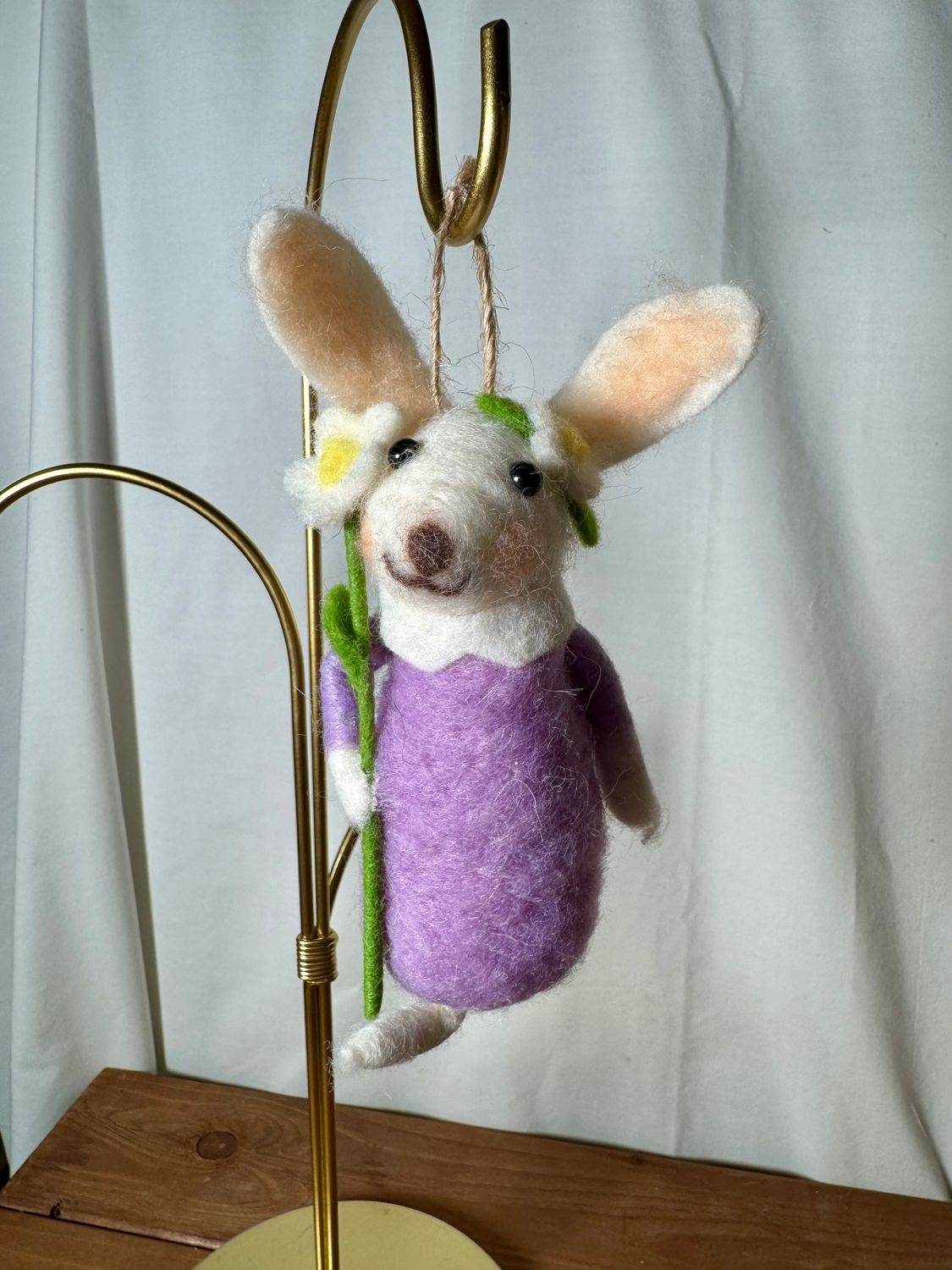 Felt Bunny w/Purple Dress Felt Bunny w/Purple Dress