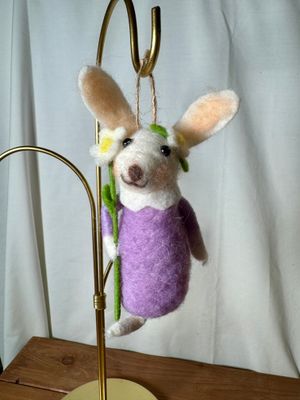 Felt Bunny w/Purple Dress Felt Bunny w/Purple Dress
