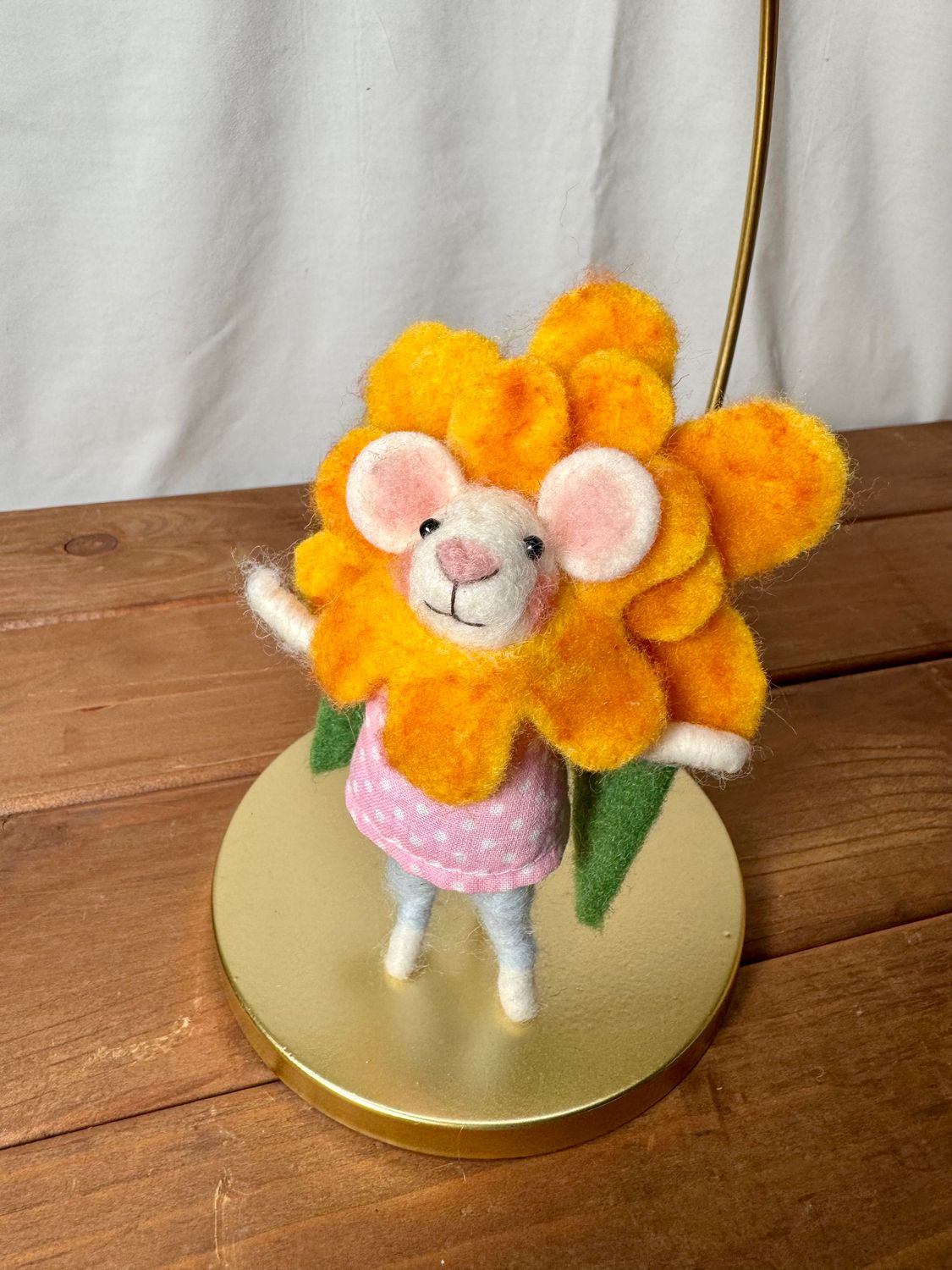 Felt Spring Flower Mouse Felt Spring Flower Mouse
