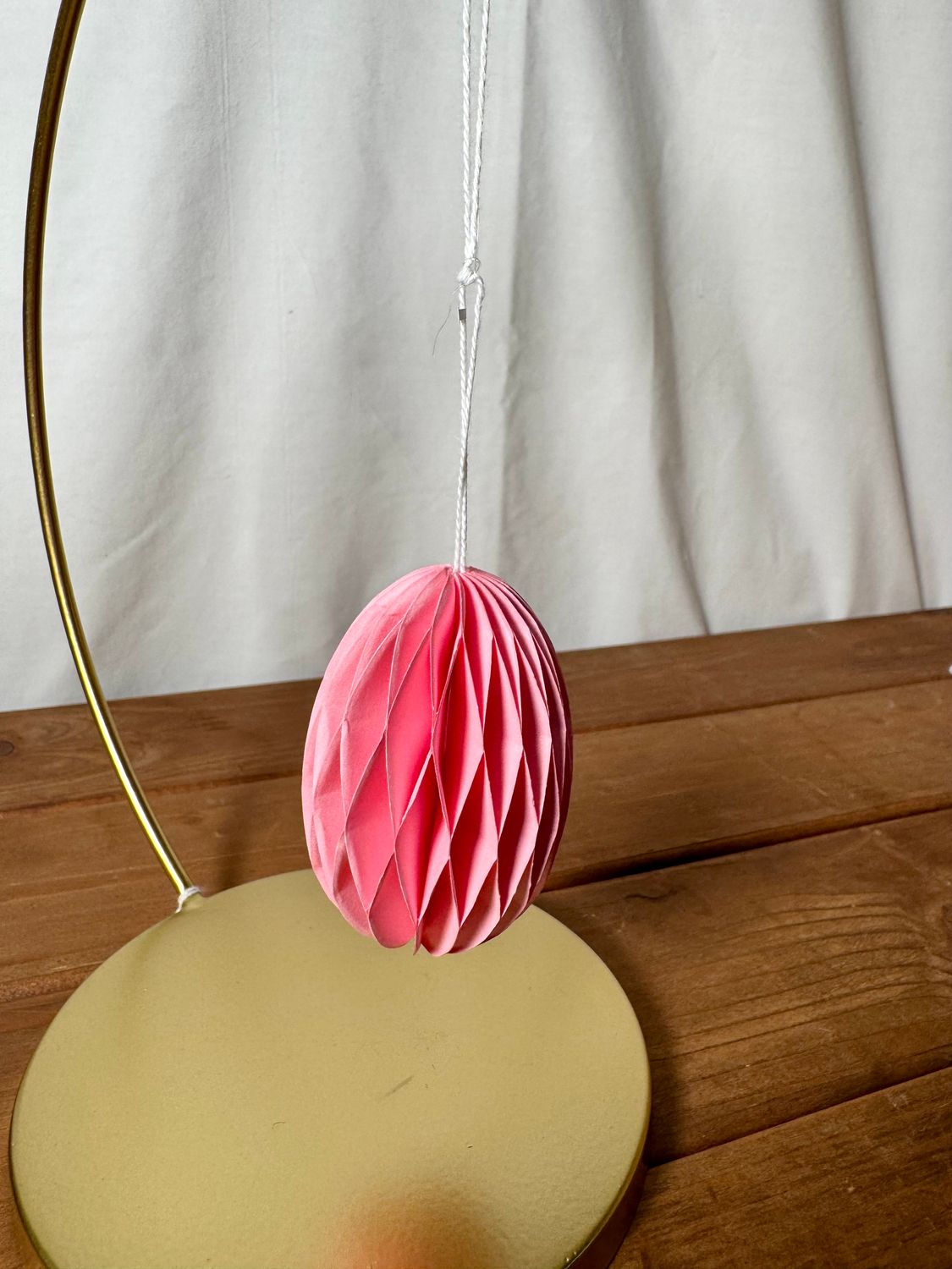Honeycomb Egg Ornament Pink