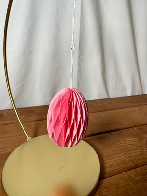 Honeycomb Egg Ornament Pink