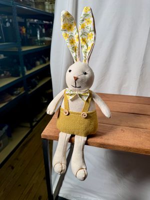 Bunny with Mustard Overalls
