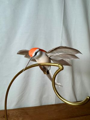 Hummingbird Clip - Green &amp; Orange