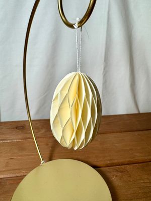 Honeycomb Egg Ornament White
