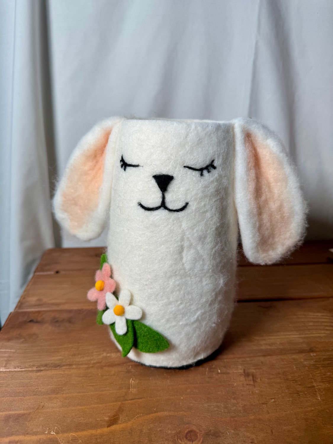 Felt Light Up Bunny Vase Felt Light Up Bunny Vase