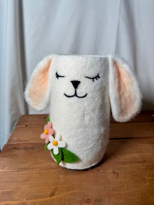 Felt Light Up Bunny Vase