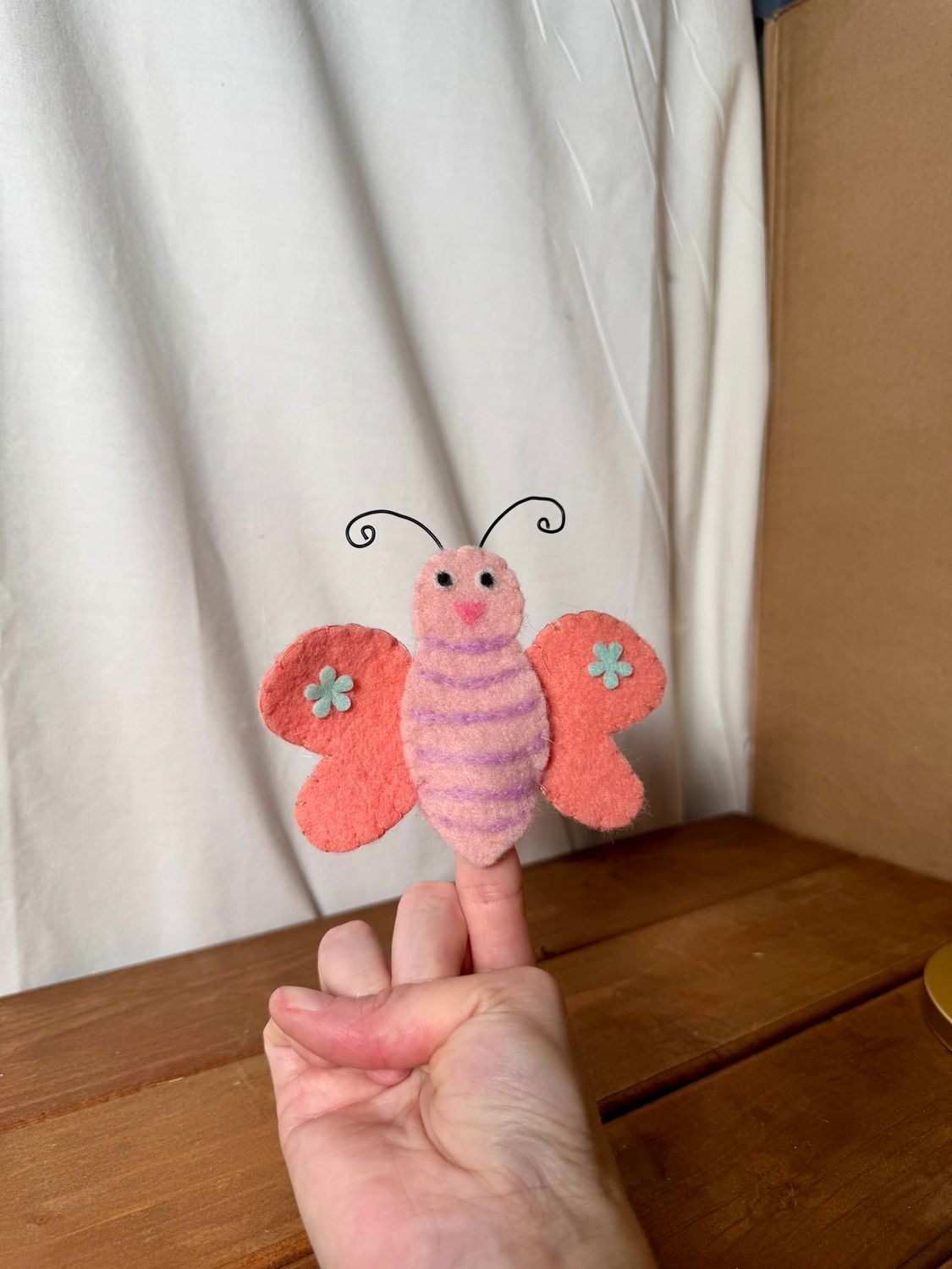 Felt Baby Butterfly Finger Puppet Felt Baby Butterfly Finger Puppet