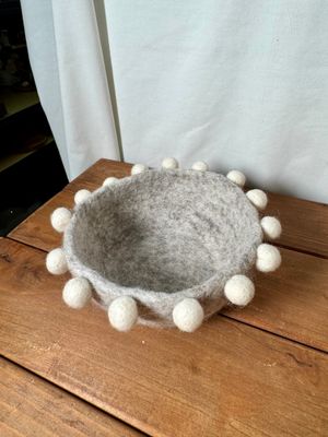 Gray Felt Bowl Lg