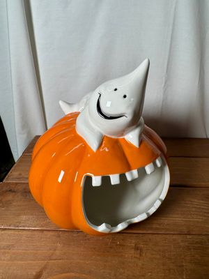 Ceramic Ghost Pumpkin Candy Bowl