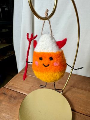 Felt Candy Corn Ornament - Devil