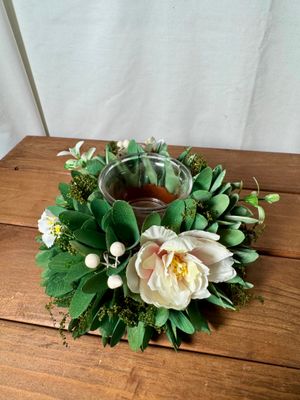 Pink Flower Spring Candleholder