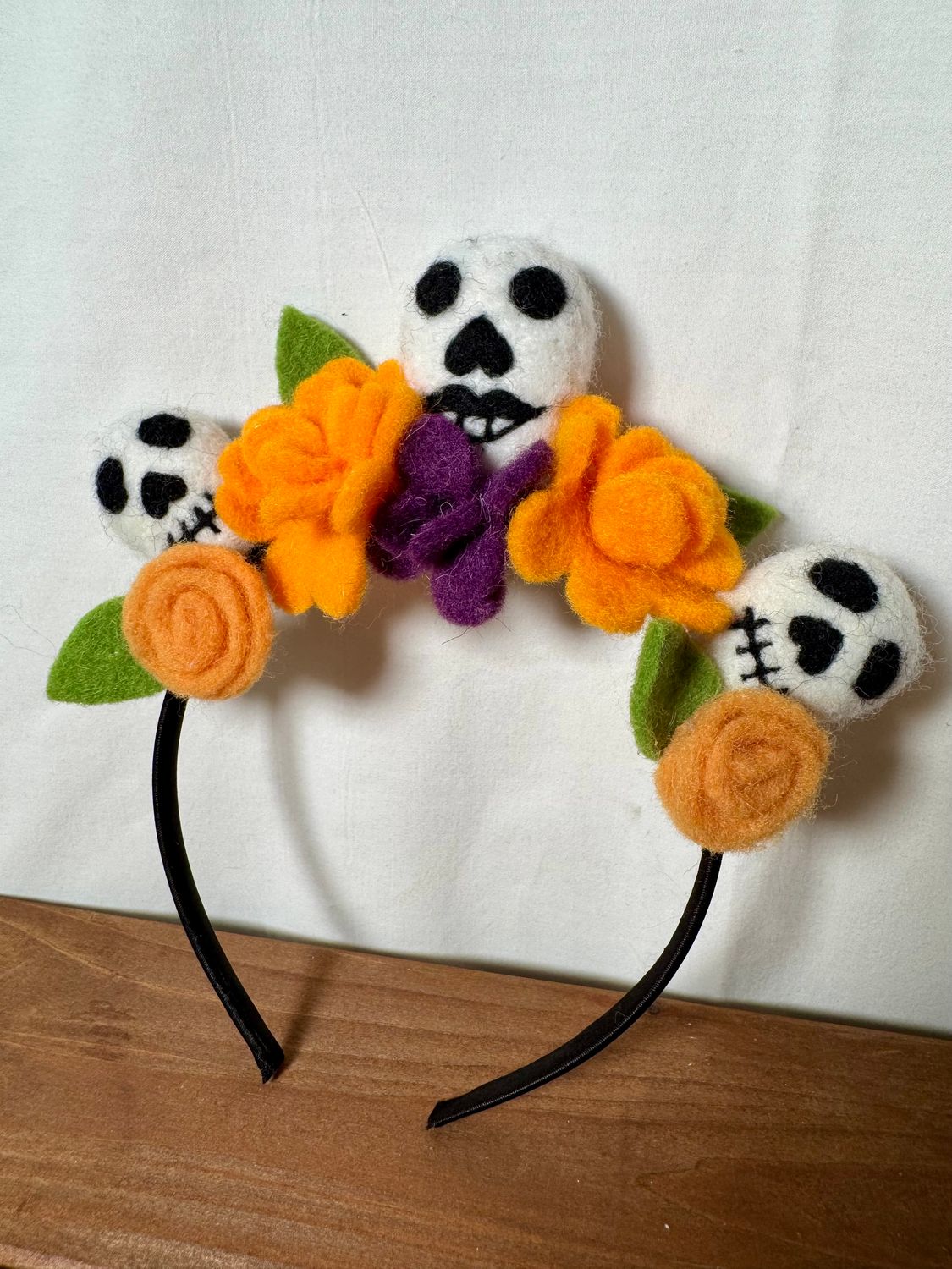 Headband - Felt Skulls