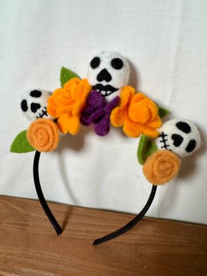 Headband - Felt Skulls