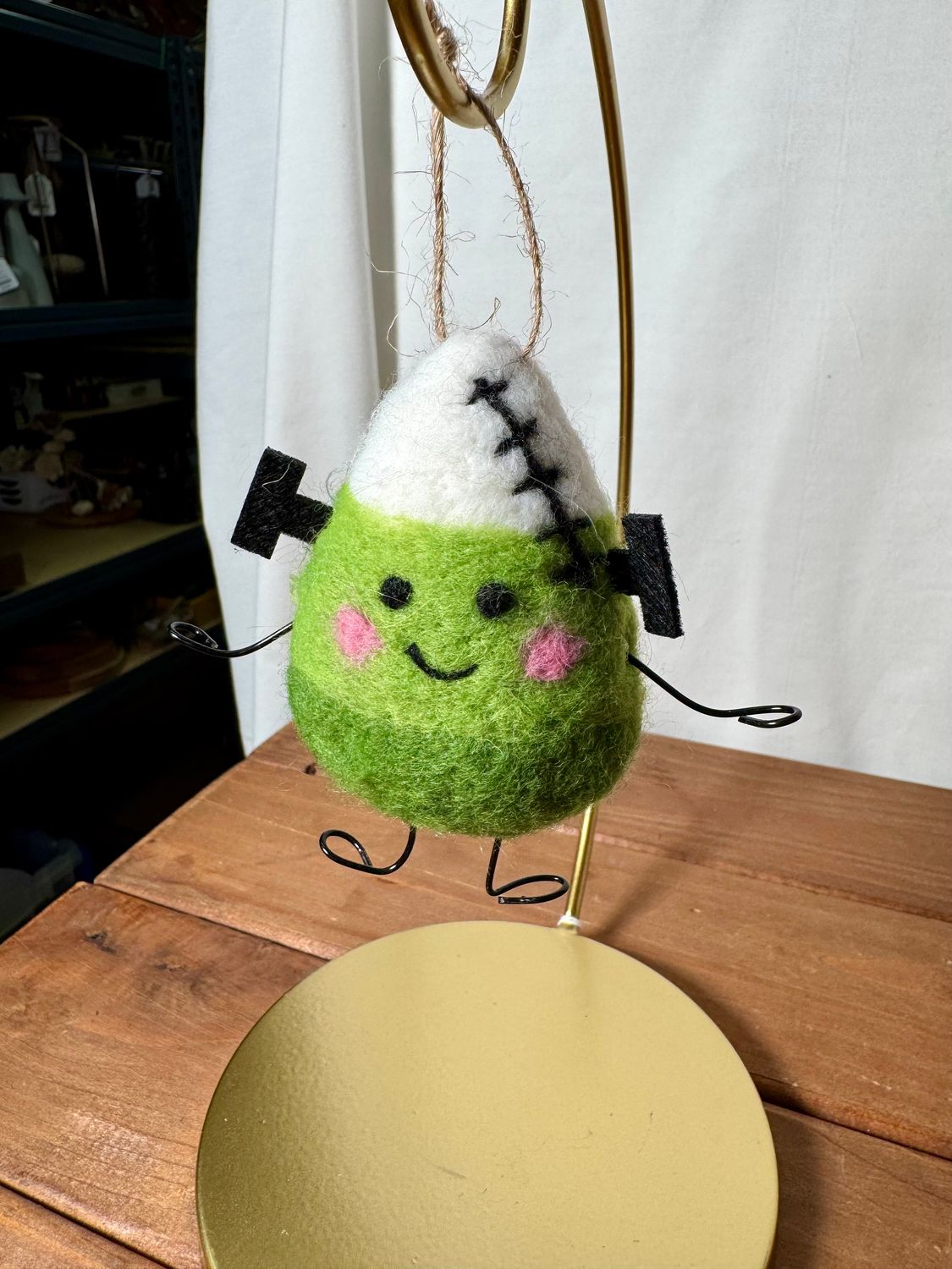 Felt Candy Corn Ornament - Frankenstein