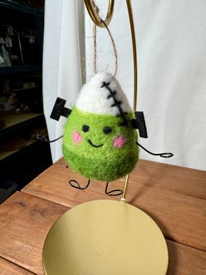 Felt Candy Corn Ornament - Frankenstein