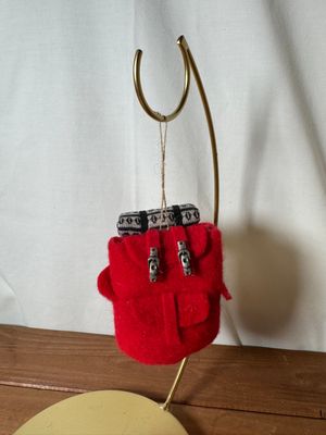 Felt Red Backpack Ornament