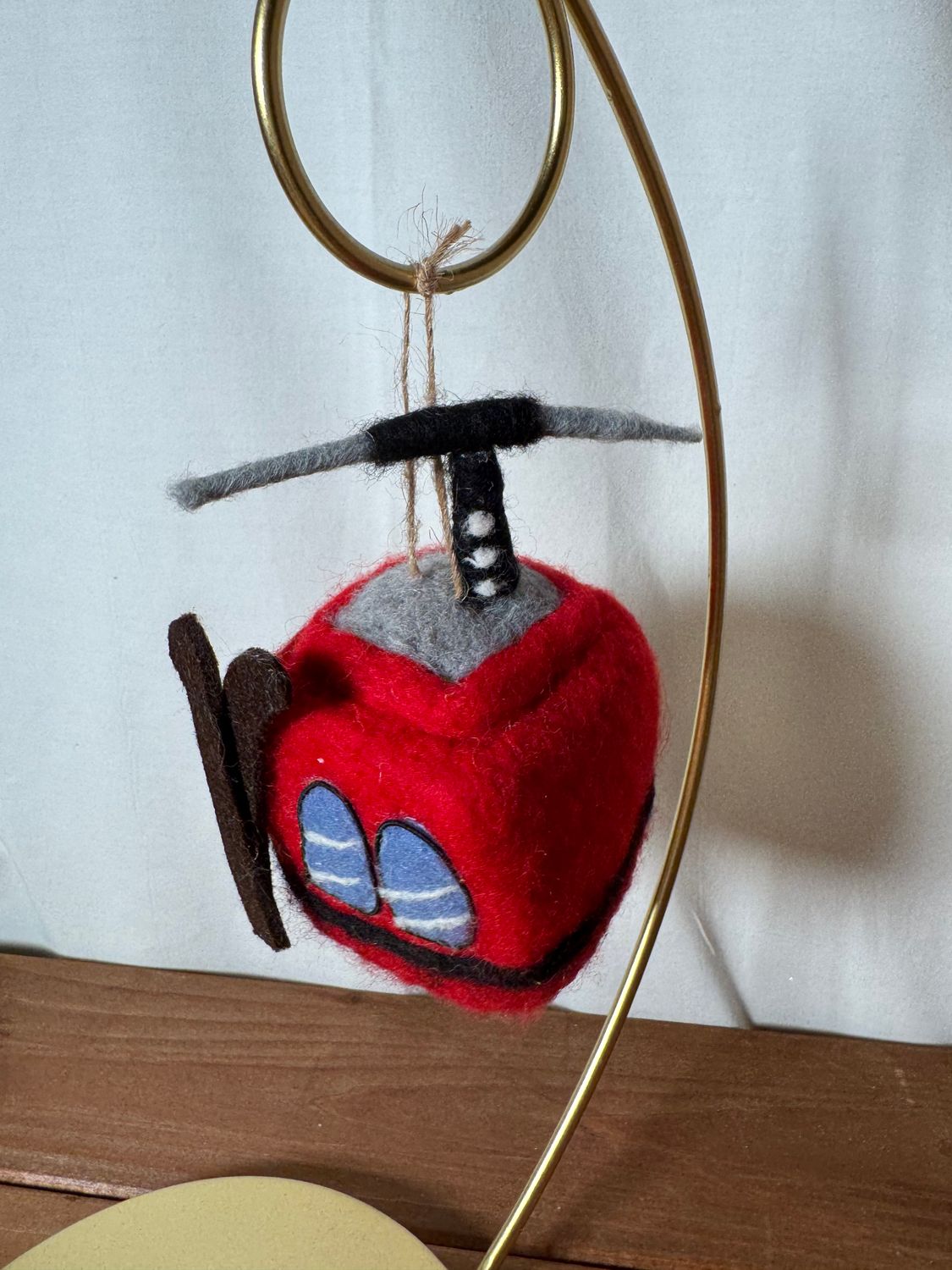 Felt Red Gondola Ornament