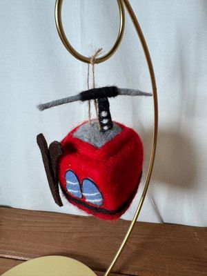 Felt Red Gondola Ornament