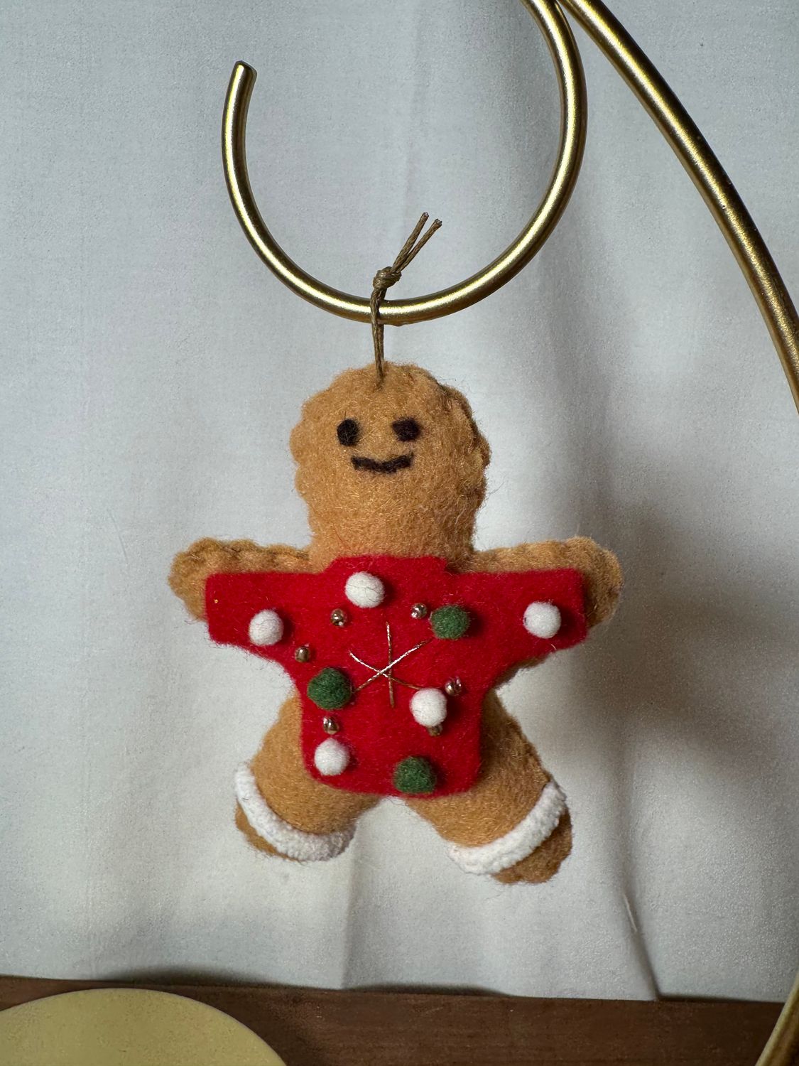 Mr. Gingerbread Felt Ornament Mr. Gingerbread Felt Ornament