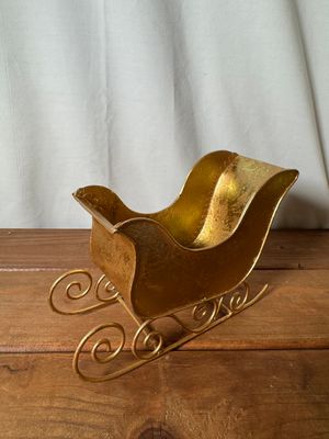 Gold Glitter Sleigh - Sm