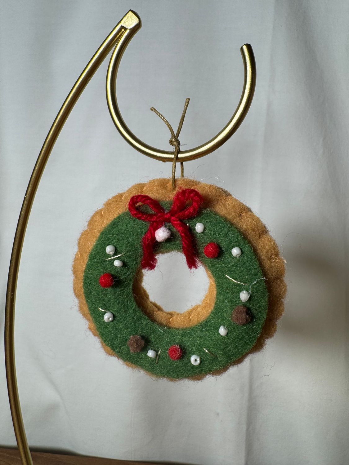 Felt Gingerbread Wreath Ornament Felt Gingerbread Wreath Ornament