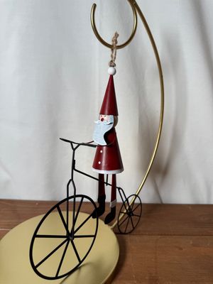 Santa on a Bicycle - Lg