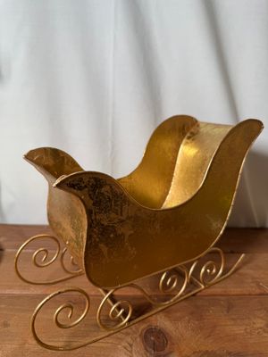 Gold Glitter Sleigh - Lg