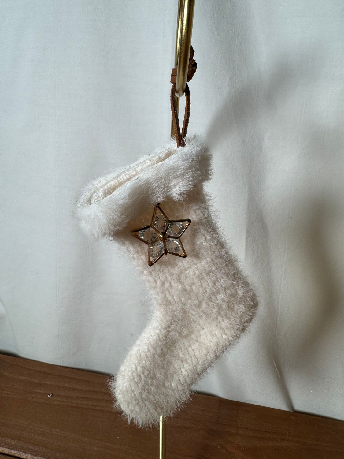 Stocking w/Gold Star Ornament Stocking w/Gold Star Ornament
