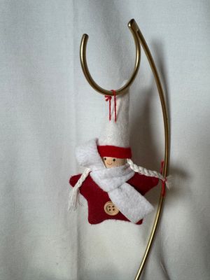 Felt Red Star Angel - Long Hair