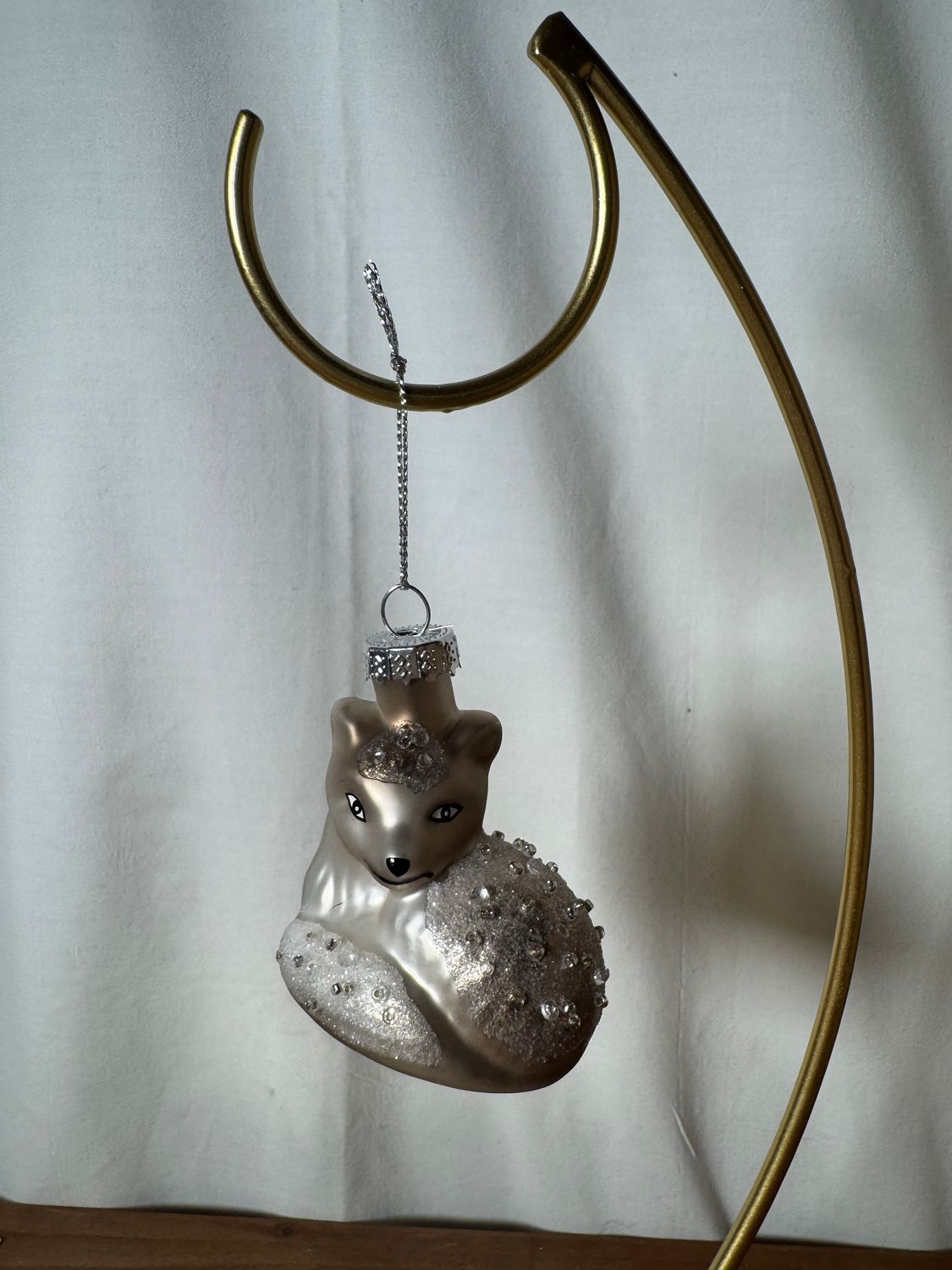 Glitter Forest Animal Ornament - Fox