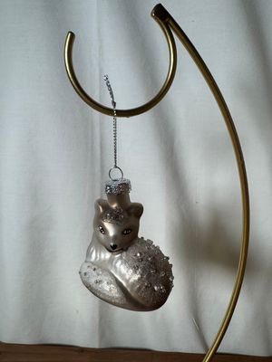 Glitter Forest Animal Ornament - Fox