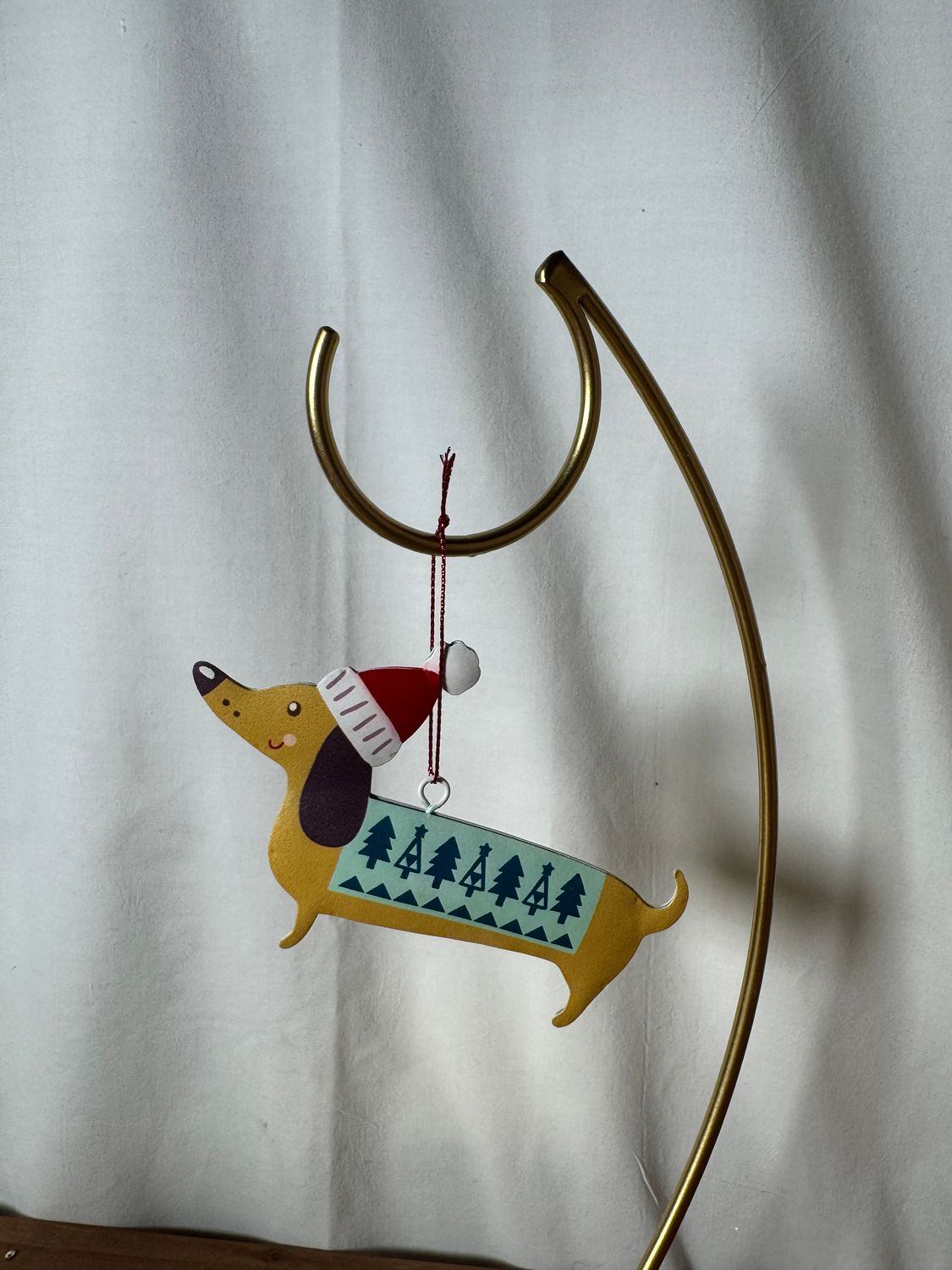 Metal Doxie Dog - Tree Sweater Ornament