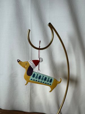 Metal Doxie Dog - Tree Sweater Ornament