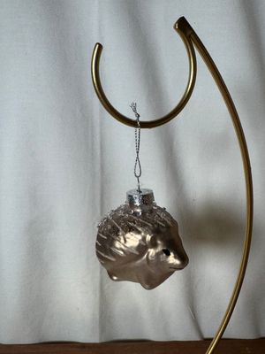 Glitter Forest Animal Ornament - Hedgehog