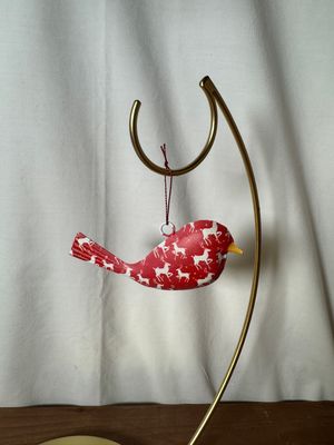 Metal Bird - Red Ornament