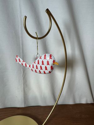 Metal Bird - White Ornament