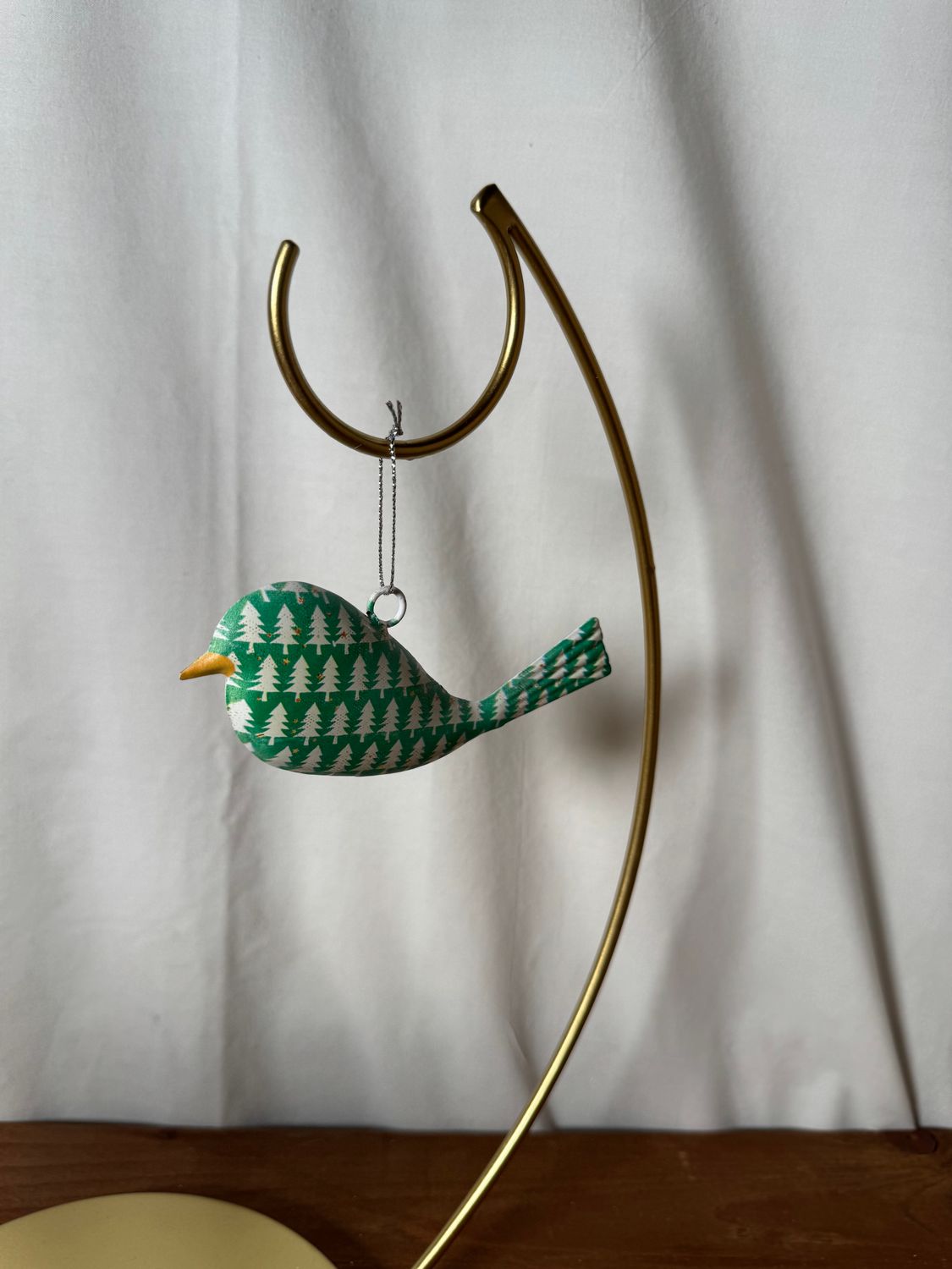 Metal Bird - Green Ornament