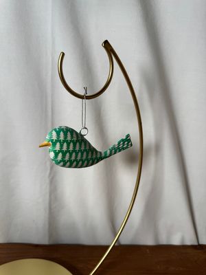 Metal Bird - Green Ornament