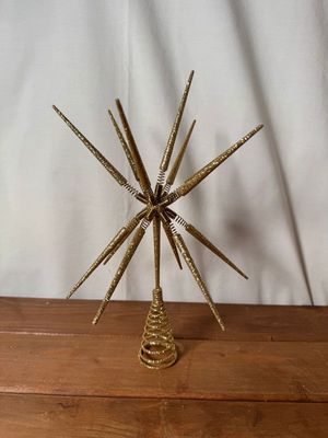 Gold Glitter Sputnick Tree Topper