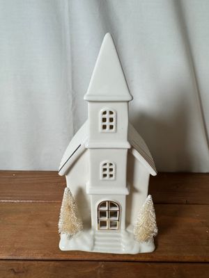 White Ceramic LED House I
