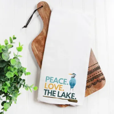 Peace Love the Lake Tea Towel