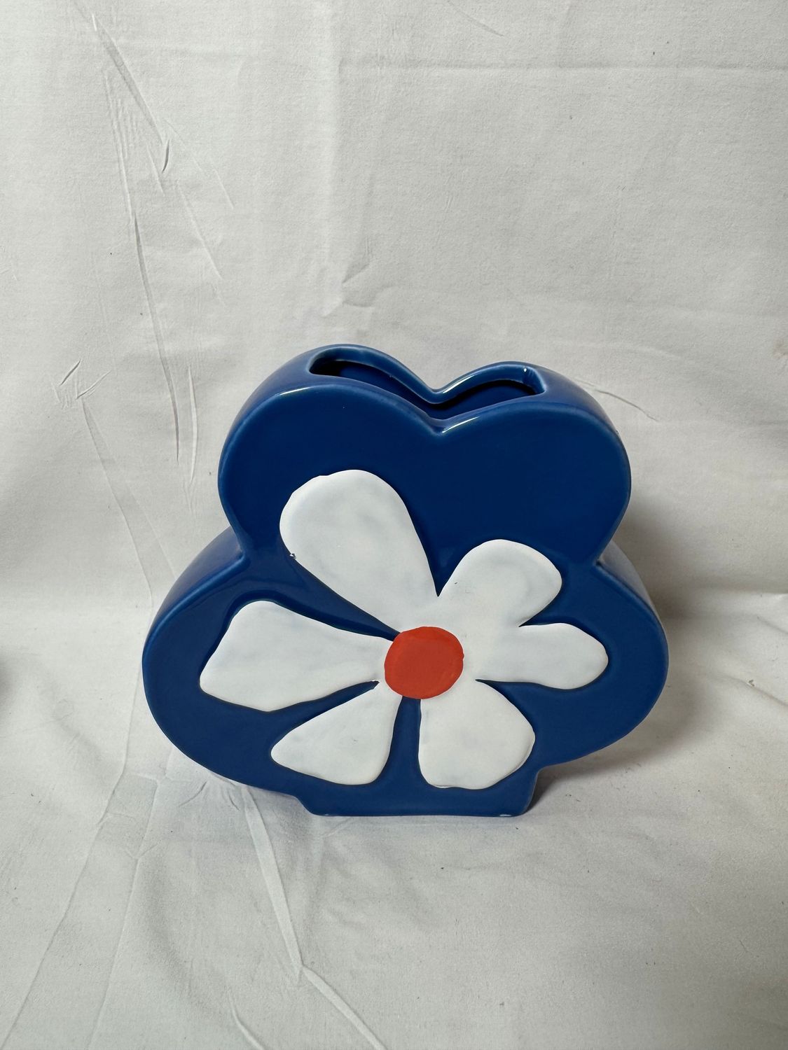 Blue Daisy Vase Short